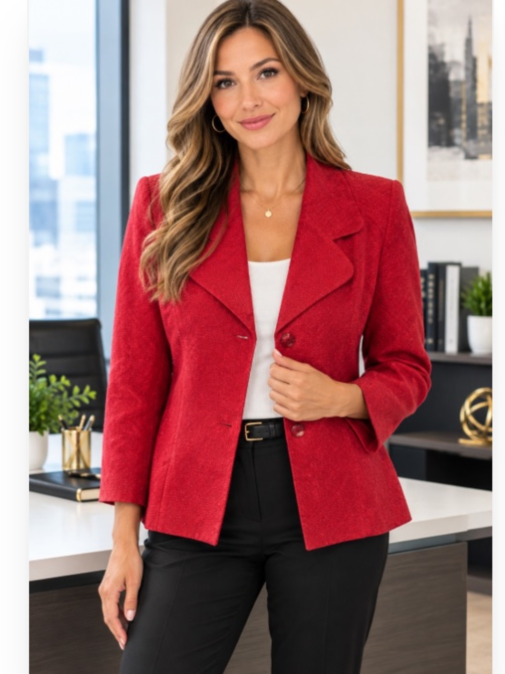Dolce & Gabbana Blazer Jacket Womens Size 40 workwear notched collar Quiet Luxe